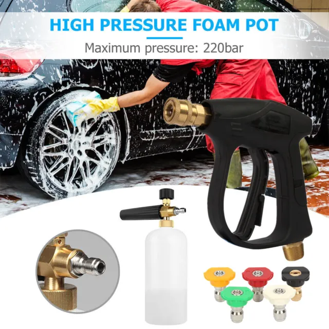 1L High Pressure Washer Snow Foam Cannon Gun Soap Bottle Foam Pot Car Cleaning