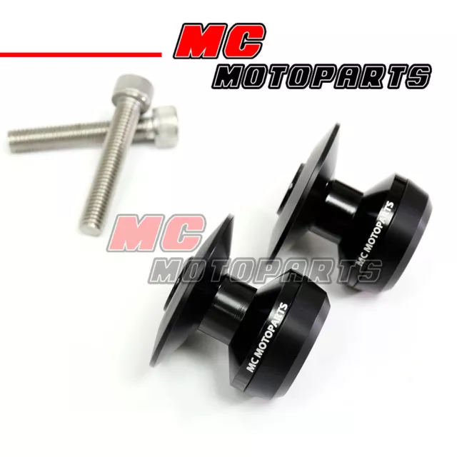 Black Twall Racing M8 Swingarm Spools Sliders For Honda CBR400RR 93 94 95 96 97