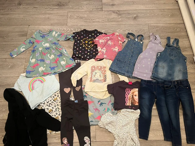 Preloved bundle 17 items toddler girls clothes age 3-4 m and s and various shops