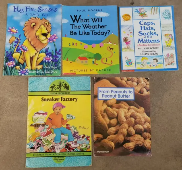 Teacher Big Books Lot Of 5 Oversize Easel Classroom Read Along Nonfiction 1st K