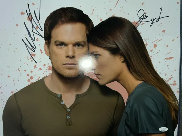 Michael C Hall Jennifer Carpenter Autograph Signed 16x20 Photo Dexter JSA Signed