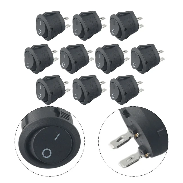 2 Stalls Rocker Switches Boat Camper Van Caravan ON/OFF Round SPST 12v