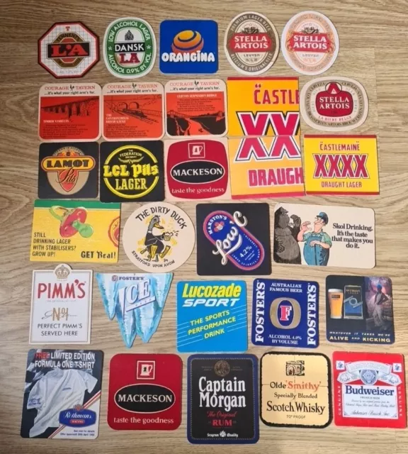 job lot vintage beer mats