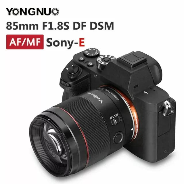 YONGNUO YN85mm F1.8S Full Frame DF DSM AF/MF Lens for Sony E Mount Camera