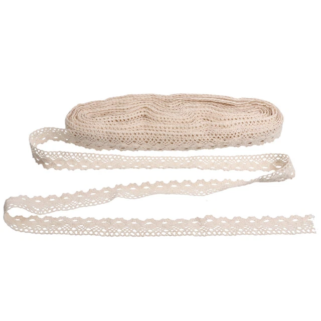 25 Yards Cotton Lace Bride Ribbon Hair Bows Edging Fabric Trim 3