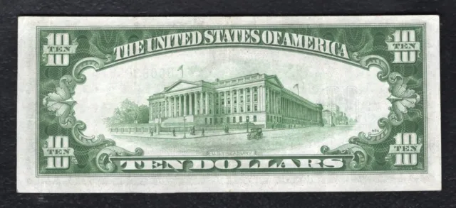 Fr. 2309 1934-A $10 Ten Dollars “North Africa” Silver Certificate About Unc (D) 2