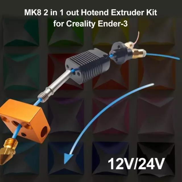 fr MK8 2 in 1 out Hotend Extruder Kit for Ender-3/CR-10 3D Printer