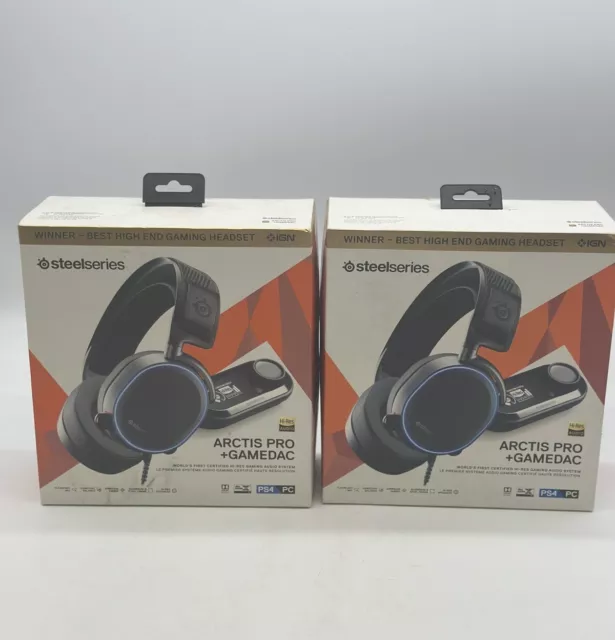2 x PARTS ONLY Broken - SteelSeries Arctis Pro + GameDAC Gaming Audio Headset
