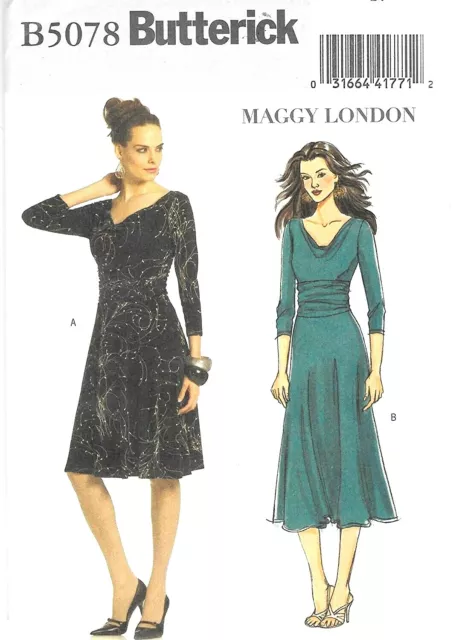 🧵👗✂5078 Patron Butterick Creation Maggy London Robe Elegante  36 Au 50