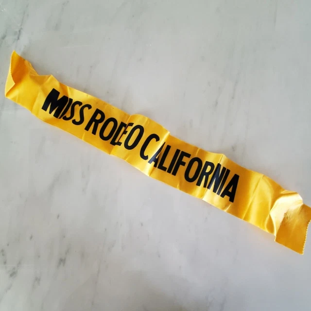 Authentic Vintage Miss Rodeo California Sash