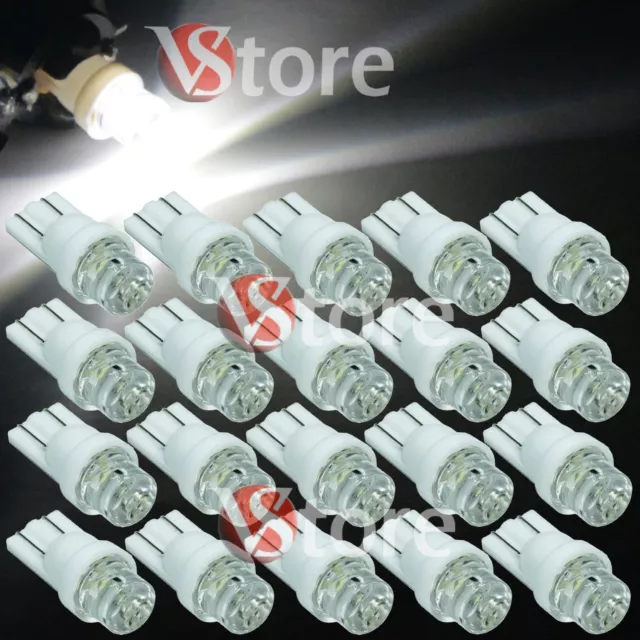 20 LED T10 CONCAVE WHITE lamps bulbs for plate and position W5