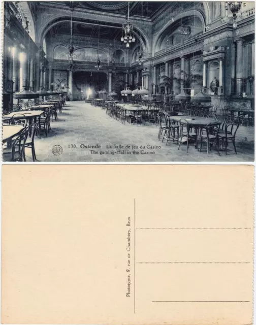Postkaart Ostende Oostende Casino - La salle de Jeux 1914