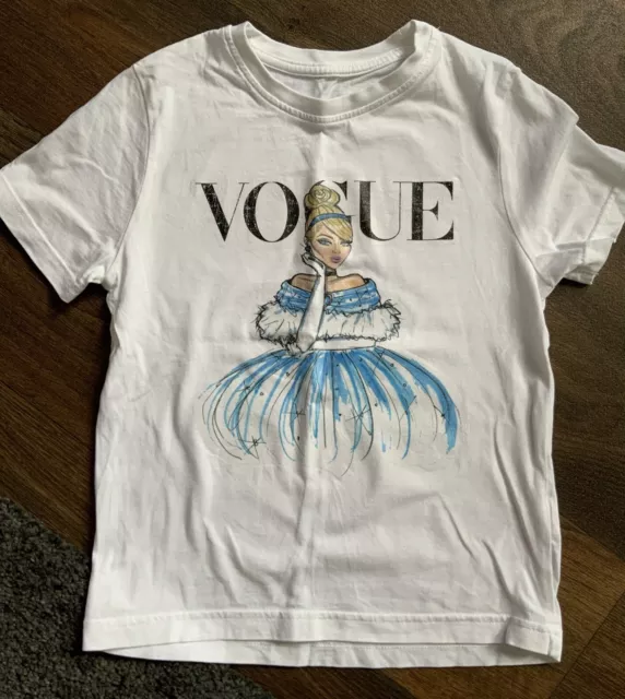 George Girls White ‘Vogue’ T-Shirt Age 5-6 Years Worn Once