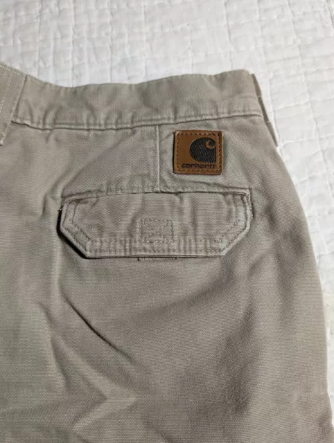Carhartt Cargo Youth Khaki Shorts Boys Size 12 Regular Excellent Condition