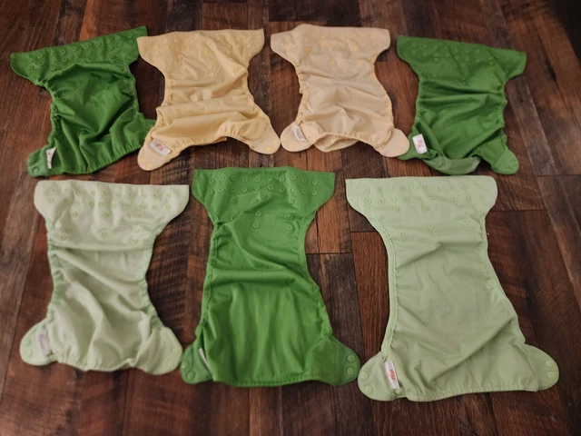 LOT OF 7 BumGenius Flip Cloth Diaper Cover One Size 8-35 Pounds