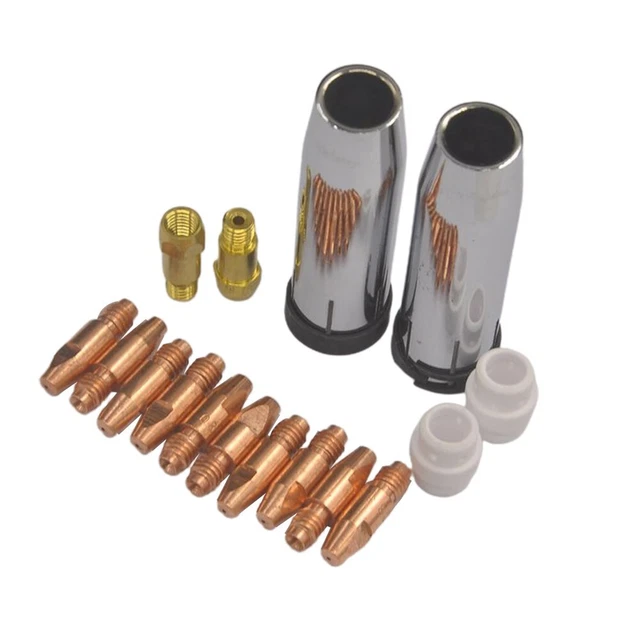 Ugello saldatore 16 pz/set materiali di consumo compatibili per torcia di saldatura MIG/MAG 2