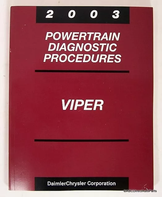 2003 Dodge Viper SRT-10 Engine Technical Book Manual