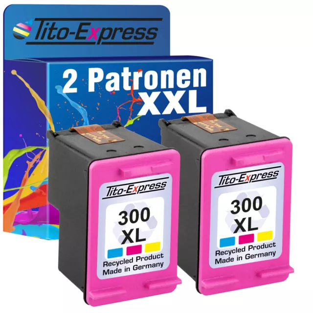 2 Druckerpatronen Color für HP300XL HP301XL HP302XL HP304XL PlatinumSerie