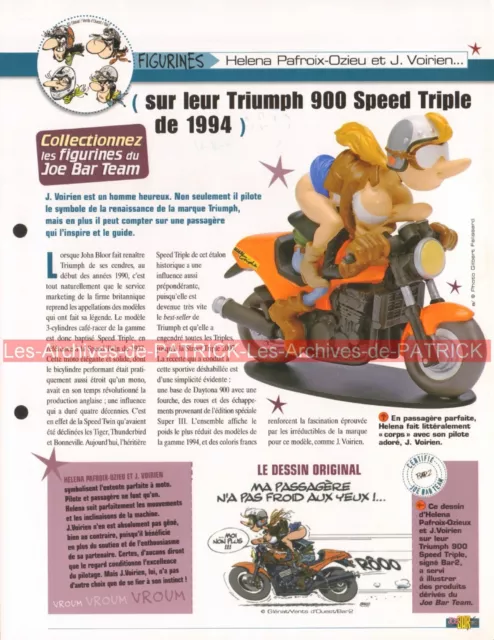TRIUMPH 900 Speed Triple 1994 Joe Bar Team Fiche Moto #007727