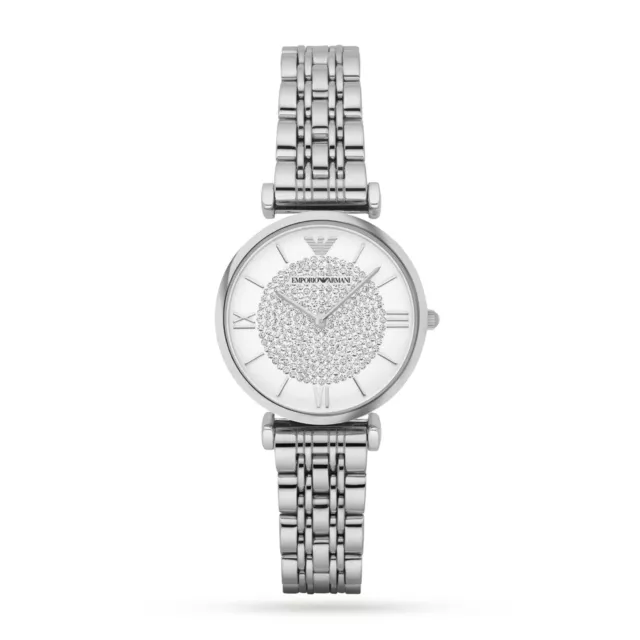 Brand New Genuine Emporio Armani Ar1925 Womens / Ladies Silver Watch