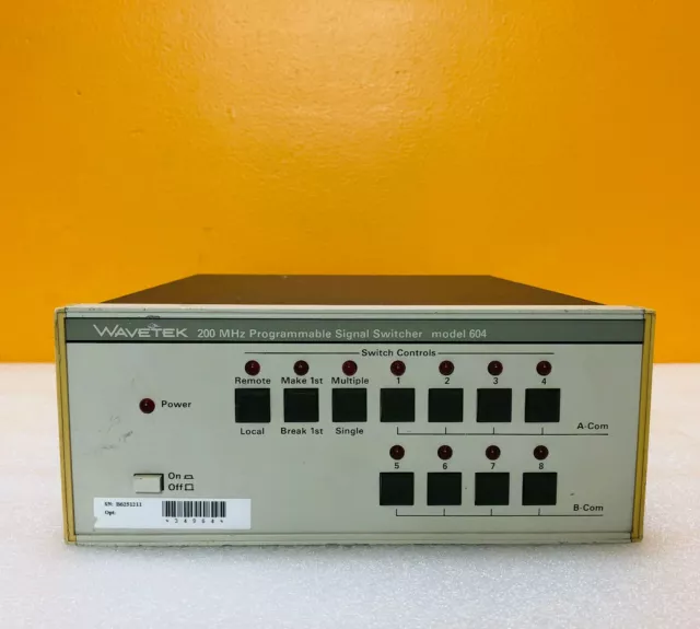 Wavetek 604 DC to 200 MHz Programmable Signal Switcher