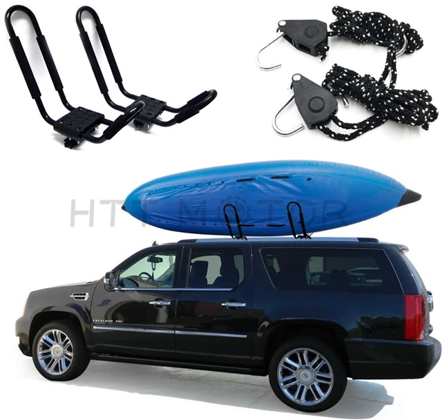 1 Coppia Kayak Trasportatore Cremagliera Auto SUV Camion Top Montante