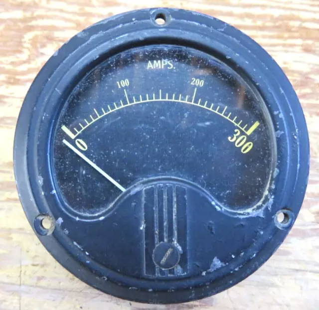 Vintage Westinghouse 0-300 DC Meter Ammeter type e-1