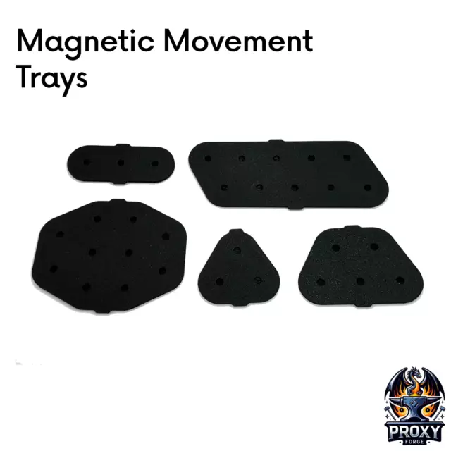 Magnetic Movement Trays for Round Bases, Warhammer 40k, AoS, Tabletop Wargames