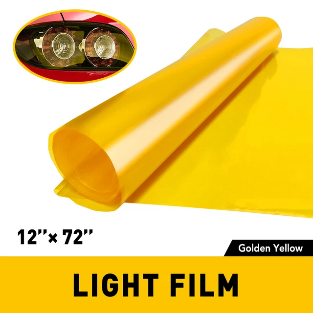 Golden Yellow Premium Headlight Taillight Fog Light Vinyl Sticker Tint Film New