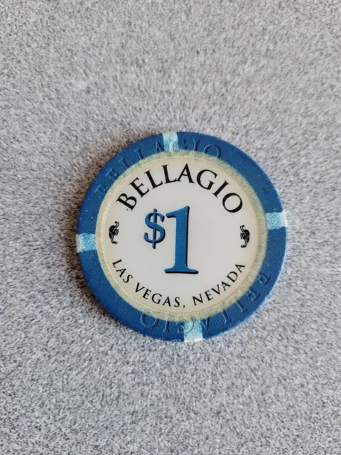 Bellagio Hotel $1 Casino Poker Chip Las Vegas Nevada - Exc Condition