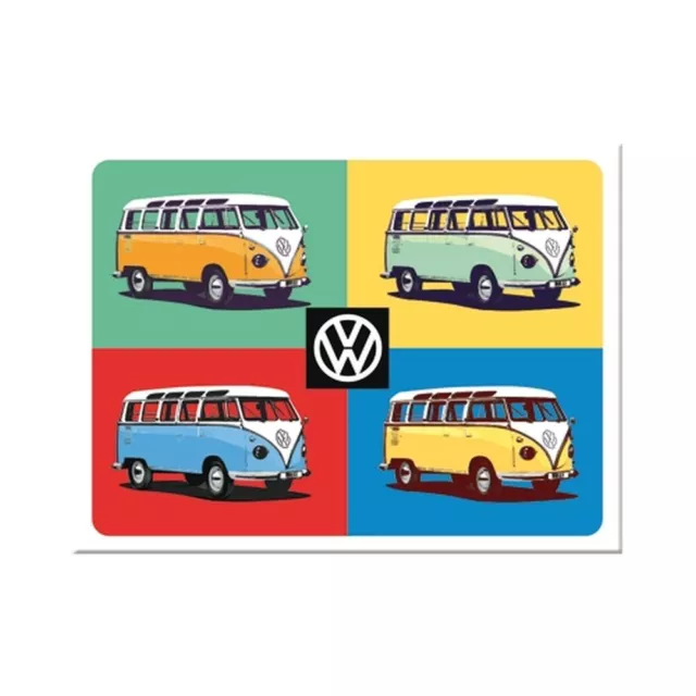 Nostalgic-Art - Kraft Pinnwand Kühlschrank-Magnet Stark - VW Bulli Pop Art