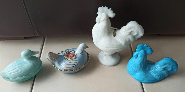 Anciens Jouets En Plomb : Coq & Poule, Oie, Dindon & Canard