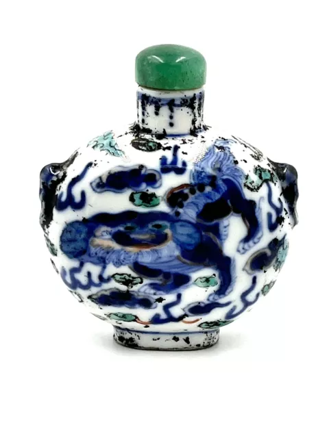 Snuff Bottle Vintage Porcelain Hand Made & Hand Painted - Asian made