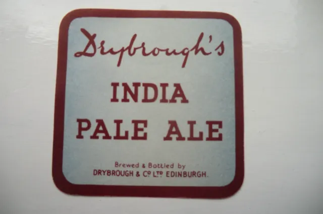 Mint Drybrough Edinburgh  India Pale Ale Brewery Beer Bottle Label