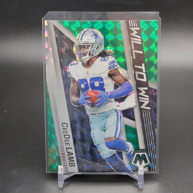 2022 Mosaic CEEDEE LAMB #WW-18 Will to Win GREEN MOSAIC PRIZM SP Cowboys