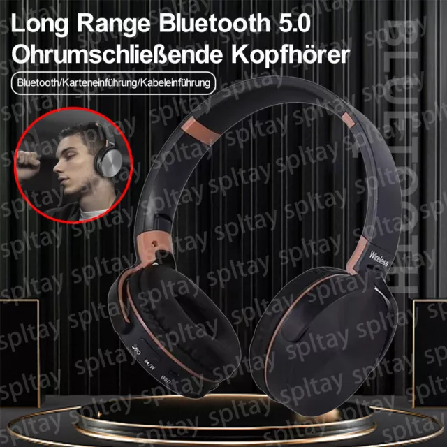 HiFi Stereo Bluetooth Kopfhörer 5.1 Faltbares Kabellos Headset Noise Cancelling