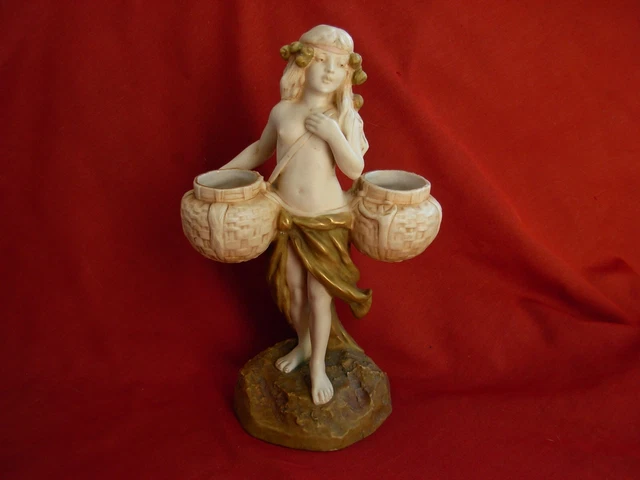 ROYAL DUX,BOHEMIA,ANTIQUE PORCELAIN FIGURE,WATER-BEARER,EARLY 20th CENTURY.