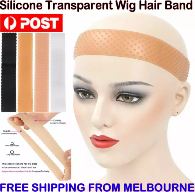 1PC Silicon Wig Grip Band Non Slip Adjustable Fix Elastic Hair Headband!