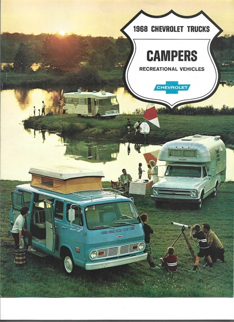 1968 Chevrolet Campers Brochure w/ Pickups, Chassis Cab, Step-Van, El Camino