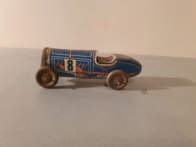 Jouet Ancien En Tôle Memo 708 - Voiture De Course - France 1960
