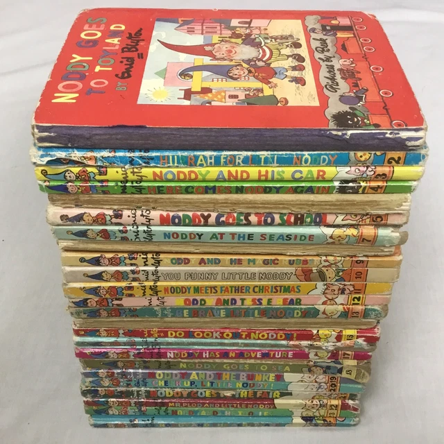 NODDY ALL ABOARD For Toyland Complete Set of Blyton Vintage Books 1950s