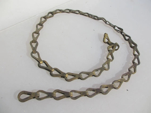 Antique Brass Lighting Chain Hanger Chandelier Light Old Picture Vintage 27"