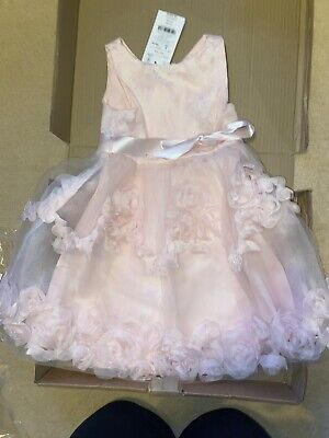 Monsoon Pale Pink Girls Party Dress Age 4 BNWT