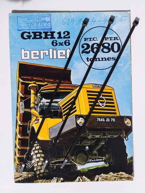 Brochure Ancienne Berliet GAK 5 GAK 19 - Camion Années 1958-1968 - Rare édition