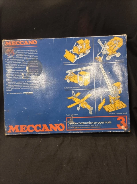 MECCANO - Boite Rouge 3A, garantie 3A 6 64, manque fond jaune cartonné