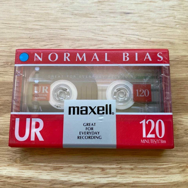 2 Maxell UR 120 Cassette Tapes Normal Bias New Sealed