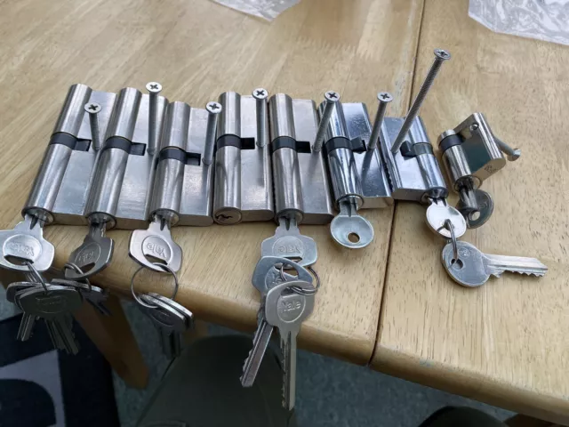 Euro Lock Cylinders Job Lot, Yale And Others Original Keys.