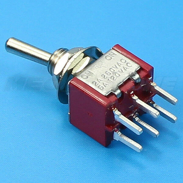 DPDT MINI TOGGLE Switch ONON PCBMount Premium Quality... USA Stock