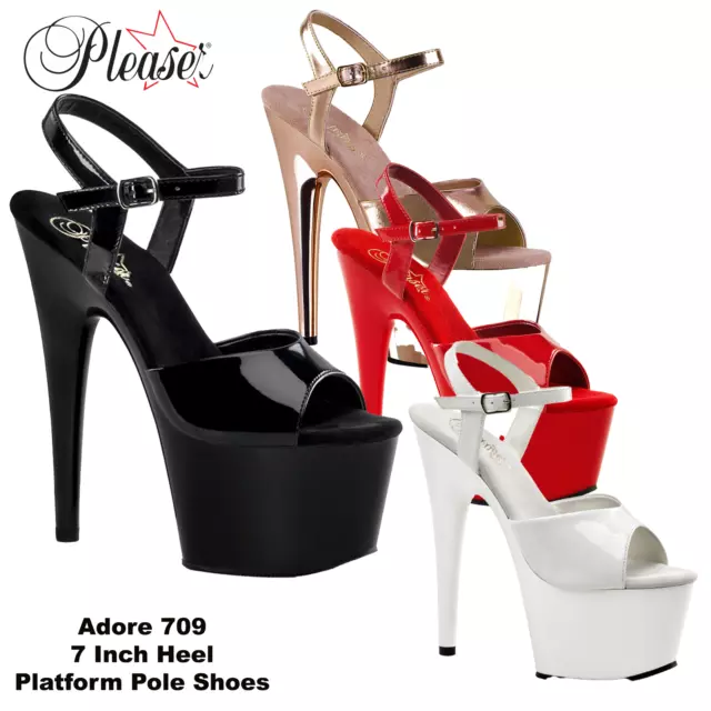 Pleaser Adore 709 7" High Heel Platform Open Toe Pole Dancing Sandals / Shoes