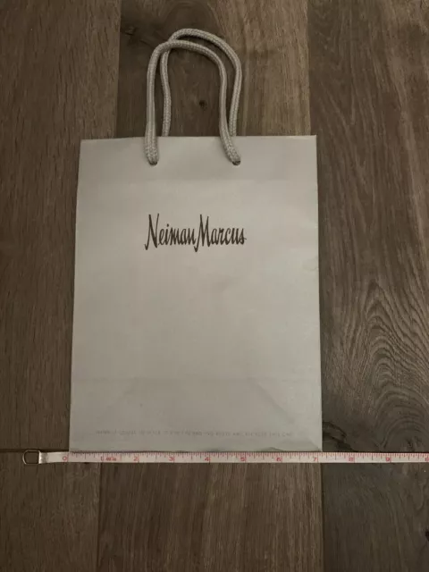 Neiman Marcus Forever Croc Silver Paper Shopping Bag Rope Handle New  16x6x15.75 